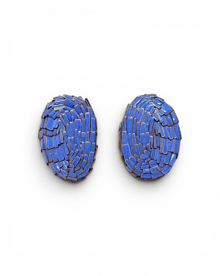 Enamelled earrings (No.1)