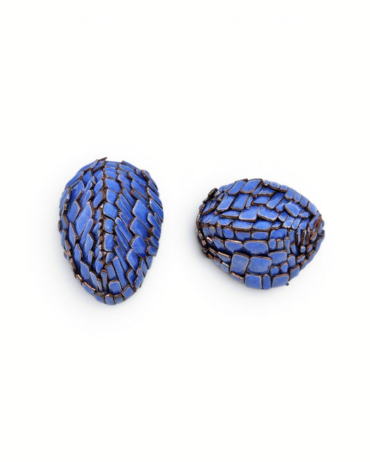 Enamelled earrings (No.4)